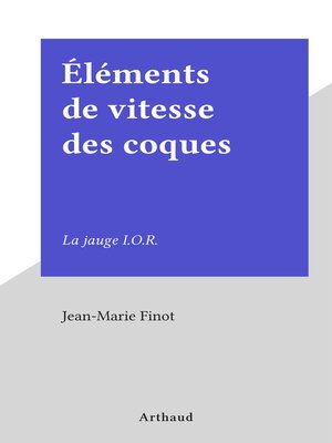 cover image of Éléments de vitesse des coques